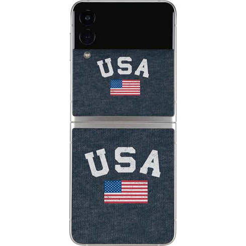 USA with American Flag Galaxy Z Flip3 5G Skin